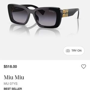 MIU MIU SUNGLASSES $380